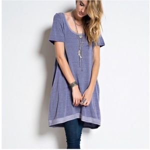 Easel Tri-blend French Scoop Neck Day Dress